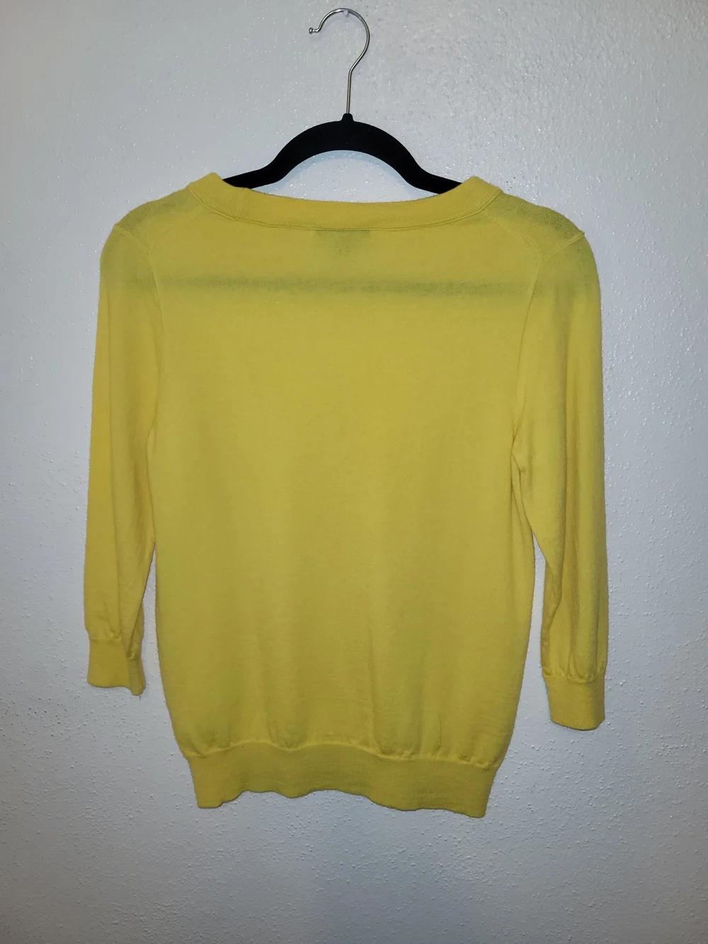 J. Crew Yellow Lightweight Crewneck Sweater Merino Wool Medium